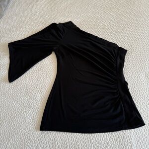 CACHE Black One-Shoulder Asymmetric Top